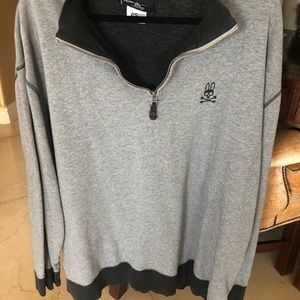 Mens Psycho Bunny Zip Pullover Sweatshirt - 3XLT